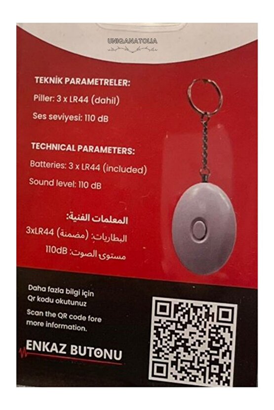 Yüksek Ses Acil Durum Panik Butonu Kişisel Güvenlik Alarmı Deprem Enkaz Düdüğü Yaşlı Engelli Çocuk