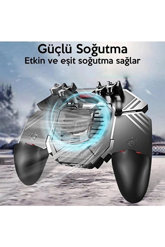 Pubg Mobile Oyun Konsolu Tüm Telefonlar Için Uyumlu Ateş Tetik Düğmesi- Telefon Soğutuculu