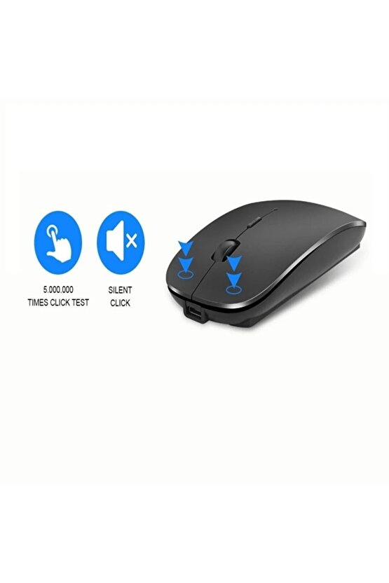 HUAWEI MatePad 11 2023 Tablet Uyumlu Bluetooth Şarjlı 2.4Ghz Kablosuz Mouse Sessiz Tıklama