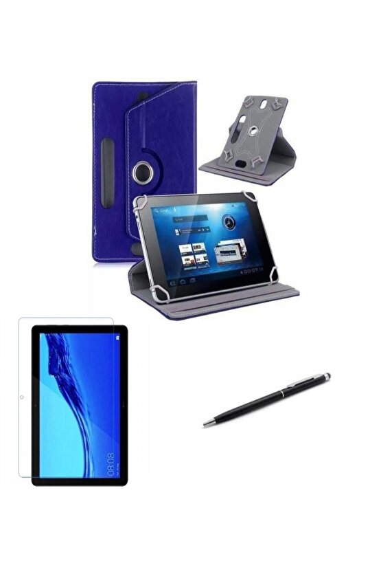 Casper Via L40 10.4 Standlı Tablet Kılıfı+Nano Kırılmaz Ekran Koruyucu+Dokunmatik Kalem
