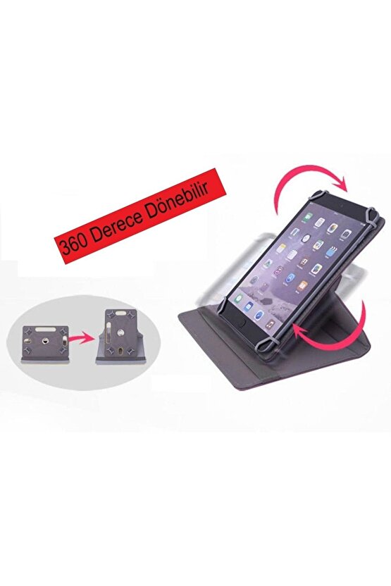Hometech Alfa 10TX Pro 10.1 Standlı Tablet Kılıfı+Nano Kırılmaz Ekran Koruyucu+Dokunmatik Kalem