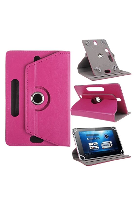 Hometech Alfa 10MA 10.1 Uyumlu Üniversal Dönerli Standlı Tablet Kılıfı +Dokunmatik Kalem
