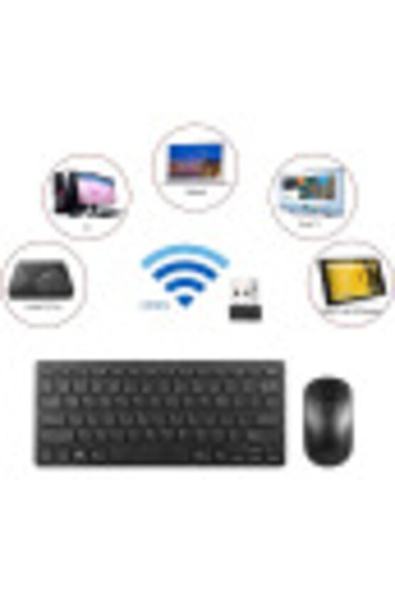 Viewsonic Td1655 Uyumlu Kablosuz Taşınabilir Q Klavye Ve Mouse Set Siyah