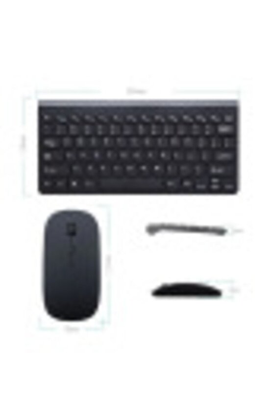Viewsonic Td1655 Uyumlu Kablosuz Taşınabilir Q Klavye Ve Mouse Set Siyah