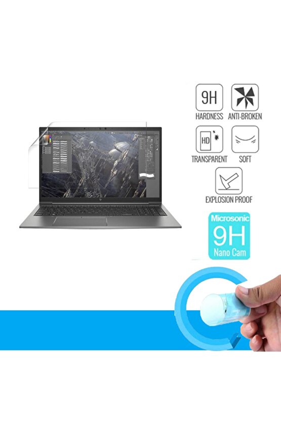 Hp Zbook Firefly 15.6 G8 Inç Uyumlu Ultra Hd Darbe Emici 9h Nano Glass Ekran Koruyucu