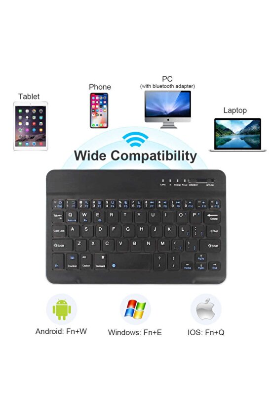 Apple Ipad Mini 4 A1538-a1550 7.9 Uyumlu Bleutooth Tablet Klavyesi Mini Slim Şarjlı Kablosuz