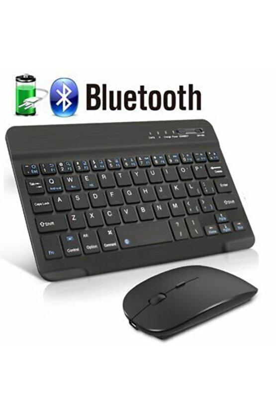 Ipad Air 3.nesil 10.5 A2152 Tablet Için Uyumlu Slim Şarjlı Bluetooth Klavye Ve Mouse Seti