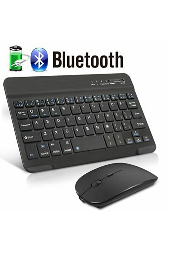 Ipad 9.nesil Mk2k3tu Pro 5 10.2 Tablet Uyumlu Slim Şarjlı Bluetooth Türkçe Klavye Ve Mouse Seti
