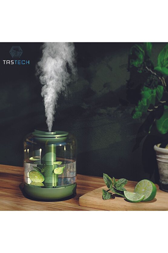 1L Sessiz Oda Hava Nemlendirici Gece Lambası Şarjlı Ev Ofis için Aroma Theraphy Uçucu Yağ Difüzör