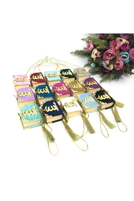 Mini Kadife Kaplı Kuranı Kerim Yeşil (1 ADET) Renk Belirtiniz