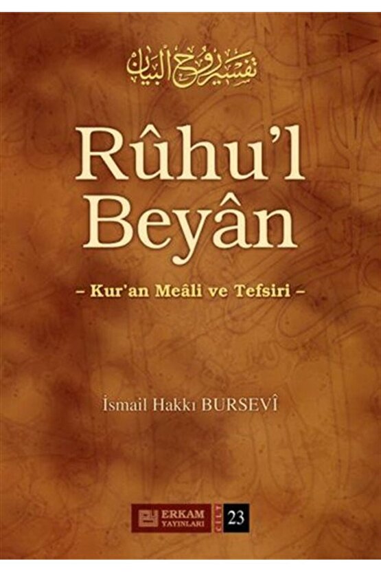 Ruhul Beyan Tefsiri (23. CİLT) Kuran Meali Ve Tefsiri