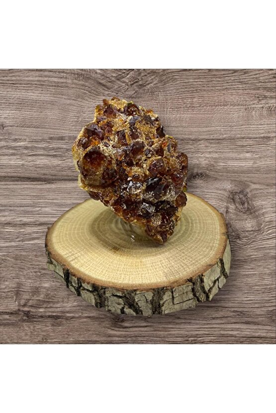 SİTRİN JEOT Ham Doğal Taş Mineral (sertifikalı)(para taşı)(Bereket taşı