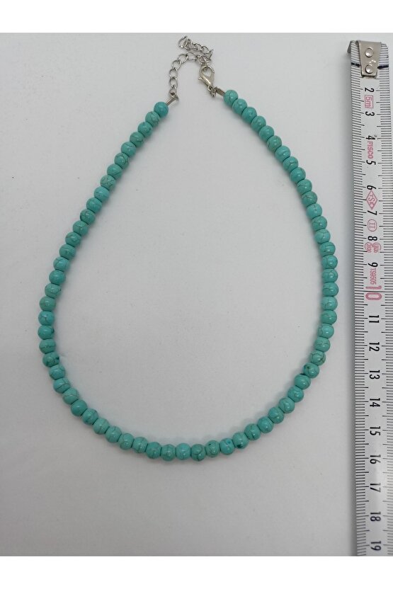 Turkuaz (firuze) Taşı Kolye  Doğaltaş Kolye