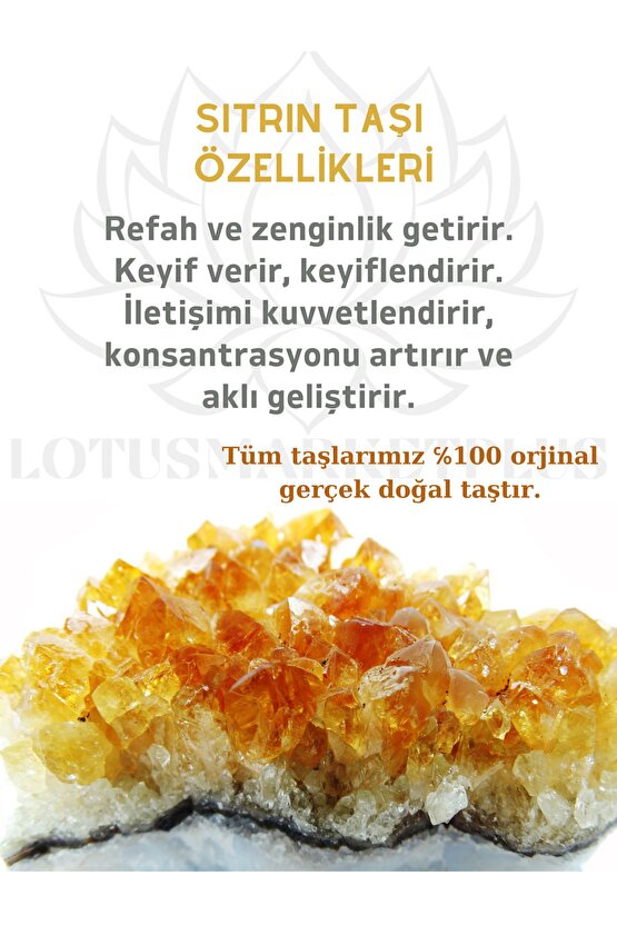 Sitrin(Para)taşı Doğaltaş Bileklik