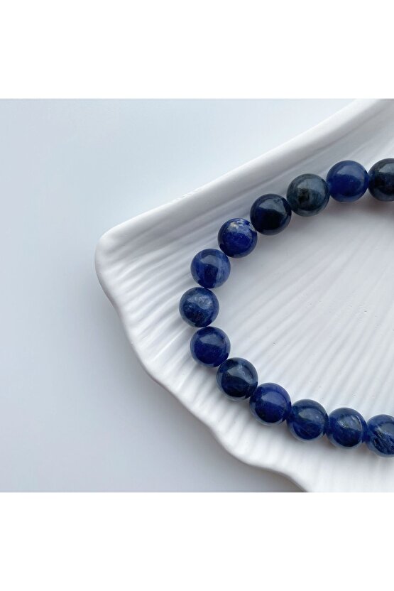Sodalit Doğal Taş Bileklik 8mm