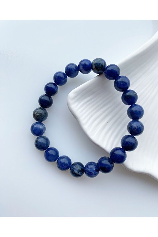 Sodalit Doğal Taş Bileklik 8mm