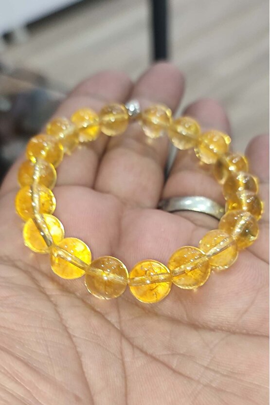 Sitrin Taşı 10 mm Natural Doğaltaş Bileklik