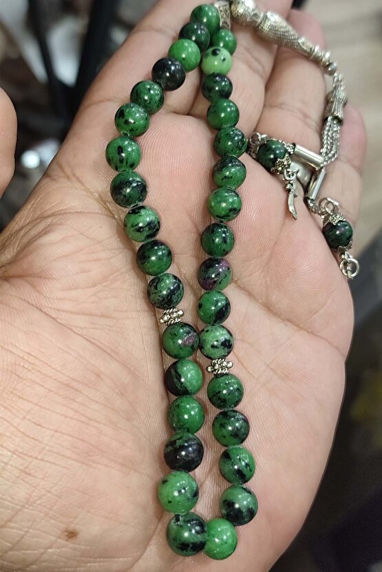 Anyolit Taşı 8 mm Natural Doğaltaş Tesbih