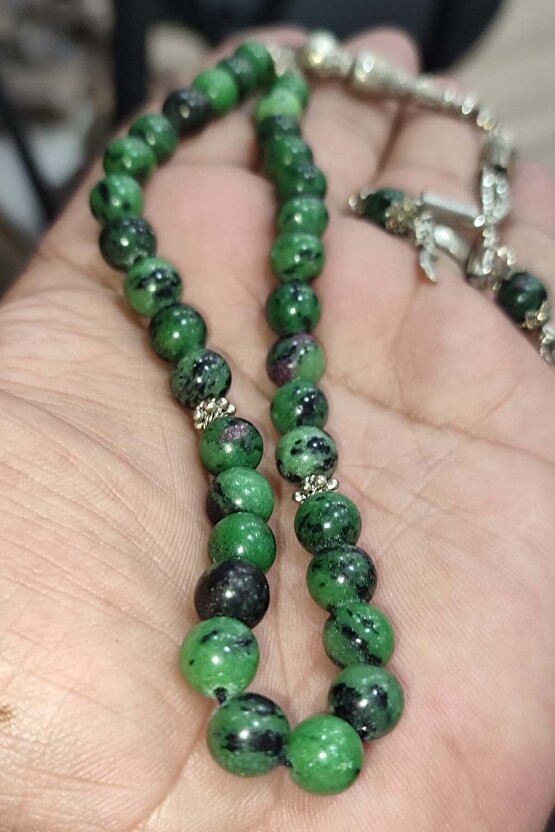 Anyolit Taşı 8 mm Natural Doğaltaş Tesbih