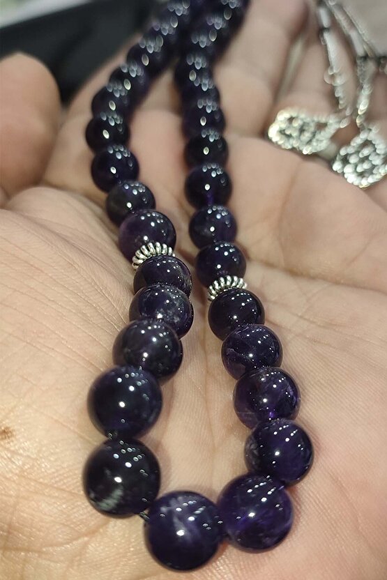 Ametist Taşı 10 mm Natural Doğaltaş Tesbih
