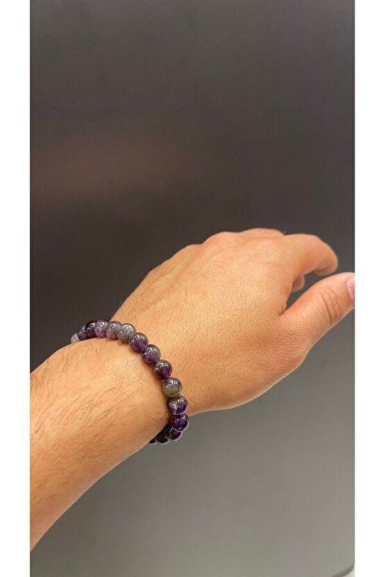 Ametist 8mm Doğaltaş Bileklik