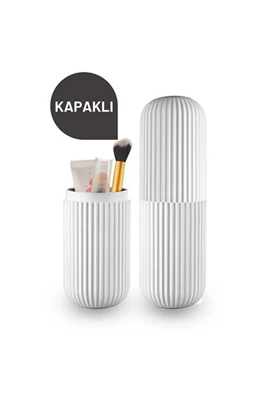 Çok Amaçlı Seyahat Tipi Diş Fırçası Kabı Makyaj Malzemesidiş Macunu Kabı
