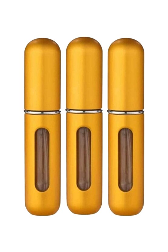 Cep Parfüm Şişesi 8 Ml Doldurulabilir Atomizer - 3 Adet Sarı