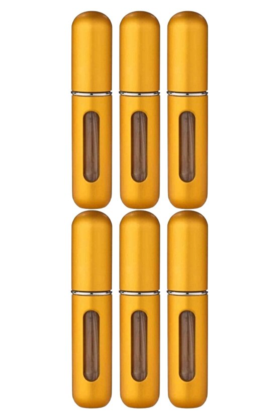 Cep Parfüm Şişesi 5 Ml Doldurulabilir Atomizer - 6 Adet Sarı