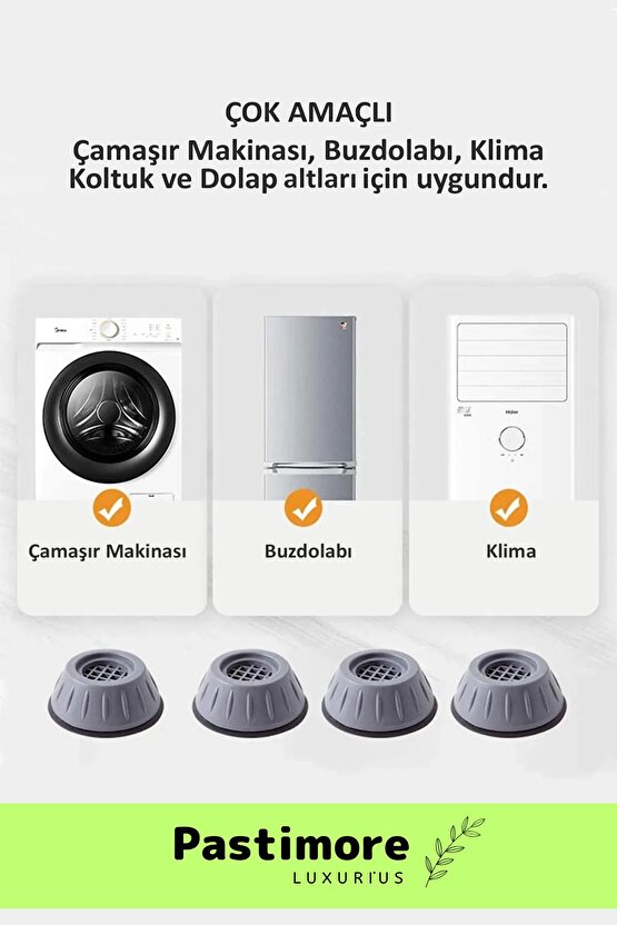 Yeni Üretim Gürültü Engelleyici Titreşim Önleyici Kauçuk Çamaşır Bulaşık Makinesi 4 Adet Ayak Pedi