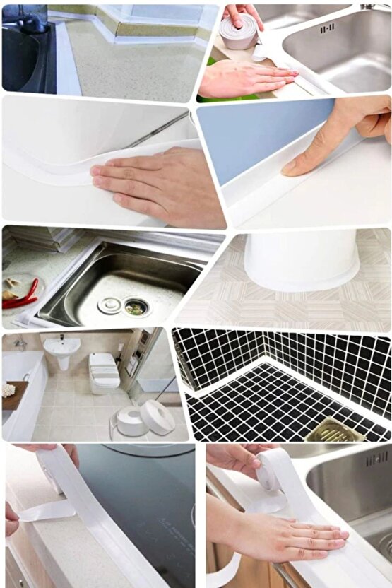 Profesyonel Su Sızdırmaz Akıllı Küvet Lavabo Klozet Banyo Mutfak Kenar Bandı Yapışkanlı Şerit Bant