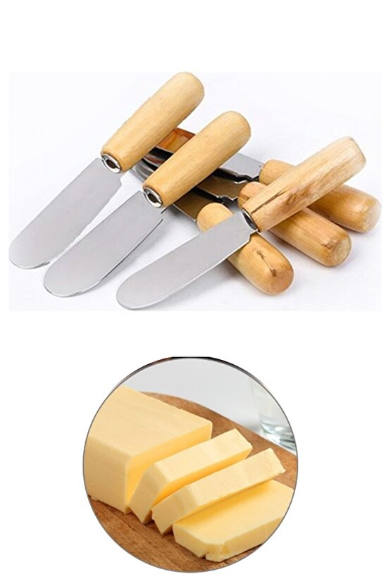 Bambu Saplı Tereyağı, Reçel, Çikolata Peynir Bıçağı - 6lı Set