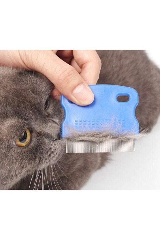Kedi Köpek Tüy ve Pire Tarağı – Metal Dişli Tüy Toplama Fırçası