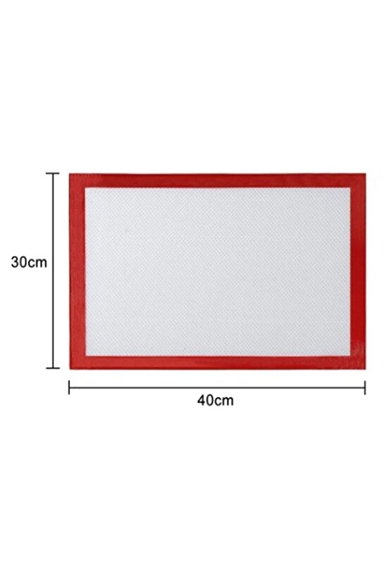 2 ADET 30x40 Fırınlanabilir Yıkanabilir Kendinden Yağlı Silikon Pişirme Ve Hamur Açma Matı