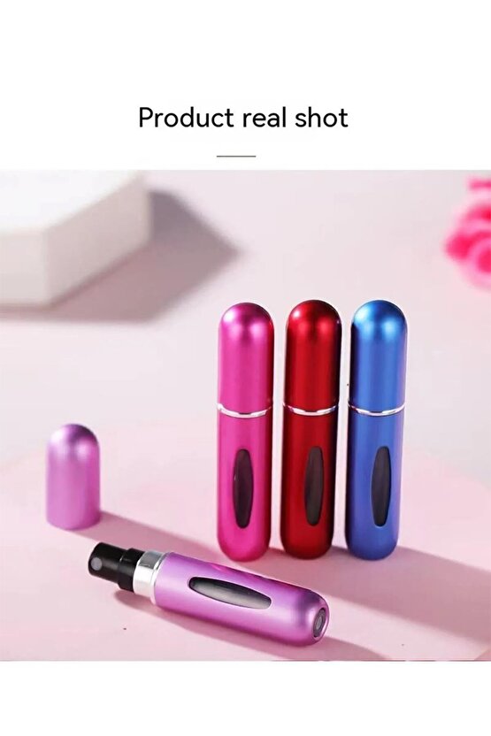 Parfüm Şişesi Çanta Içi Mini Doldurulabilir Seyahat Cep Yedek Parfüm Şişesi 5 ml 1 ADET