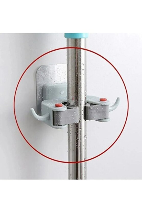 3 Adet Paspas Süpürge Fırça Ve Mop Askısı Sap Tutucu Mutfak Banyo Askı GODHLIFE-42