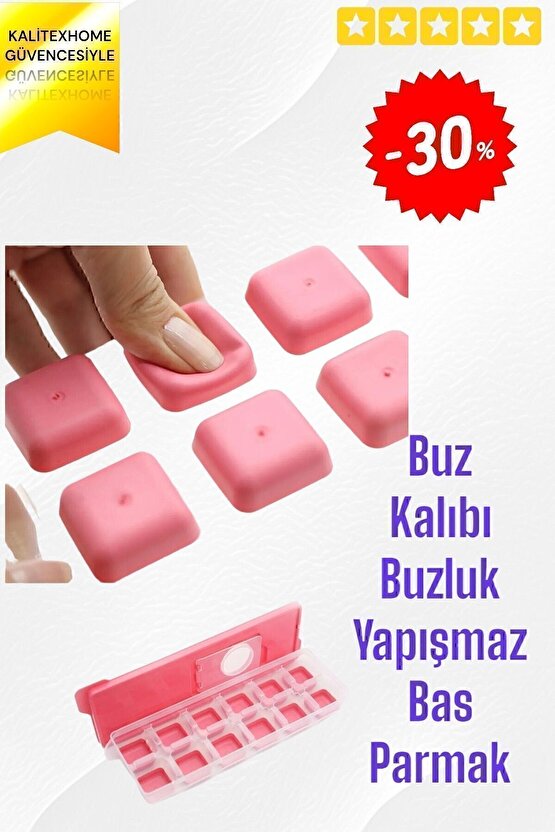 Buz Kalıbı Buzluk Yapışmaz Bas Parmak