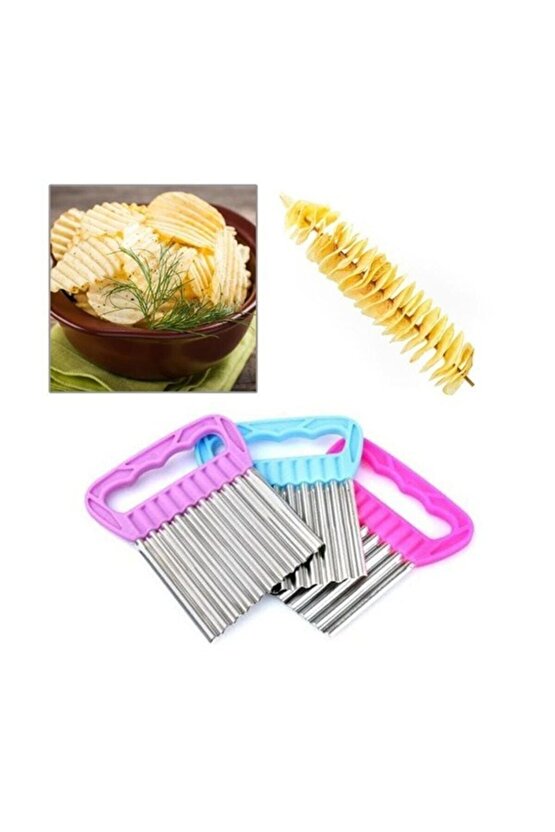 Pratik Patates Meyve Sebze Doğrama Dilimleme Cips Bıçağı Han-kos-pat7048