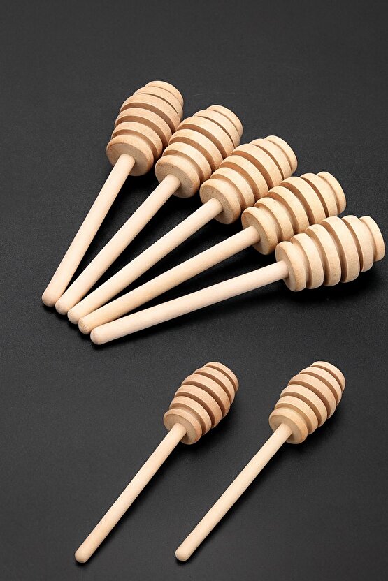 Ahşap El Yapımı Doğal Mini Bal Kaşığı Seti 6lı 5cm Ahşap Daldız