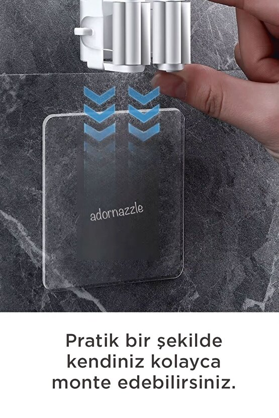 Yapışkanlı Pratik Mop Askısı Mop Sap Tutucu 4 Adet