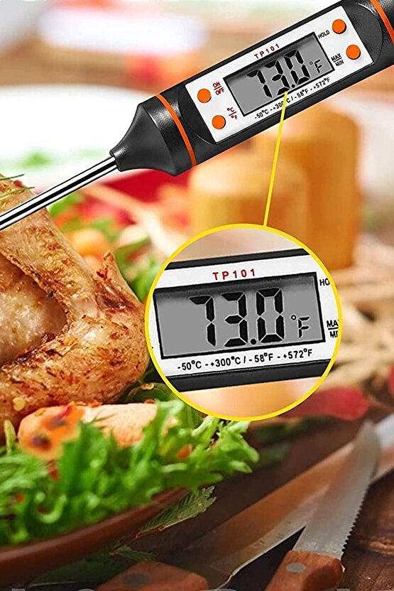 Mama Sıcaklık Ölçüm Süt Isı Ölçer Gıda Derece Ölçer Termometre Dijital Pasta Malzemeleri