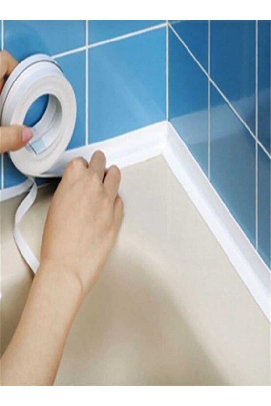 3.2M Banyo Küvet Mutfak Lavabo Su Sızdırmaz Bant Su Geçirmez Kenar Bandı Sızdırmazlık Tamir Beyaz