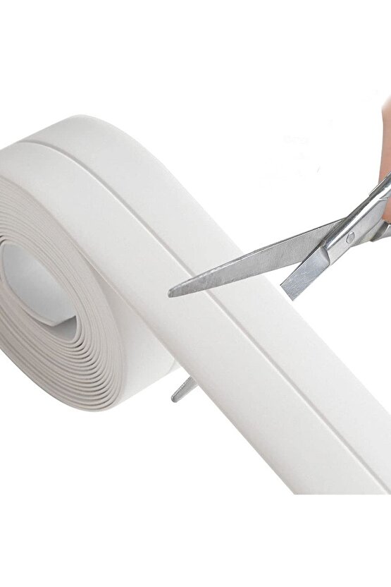3.2M Banyo Küvet Mutfak Lavabo Su Sızdırmaz Bant Su Geçirmez Kenar Bandı Tamirlik Beyaz 2 Adet