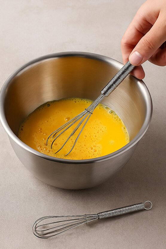 6 Adet Çırpıcı Modelli Çay Kaşığı Mini Karıştıcı Çırpma Teli