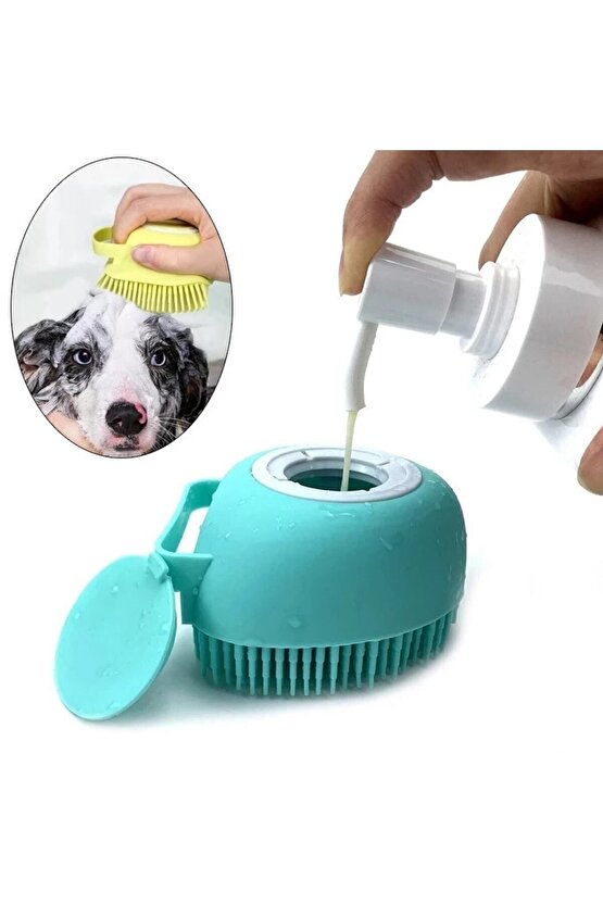 Banyo Kedi Köpek Hazneli Kese Masaj Fırçası Yumuşak