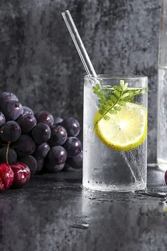 Şeffaf Cam Pipet 12li Cam Eğimli Pipet (Isıya Dayanıklı)