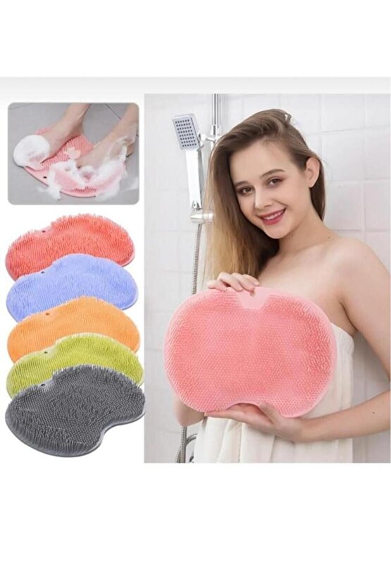 Vantuzlu Banyo Fırçası Ve Masaj Pedi Renkli