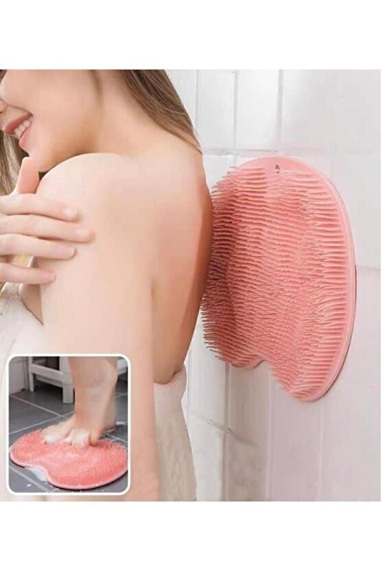 Vantuzlu Banyo Fırçası Ve Masaj Pedi Renkli