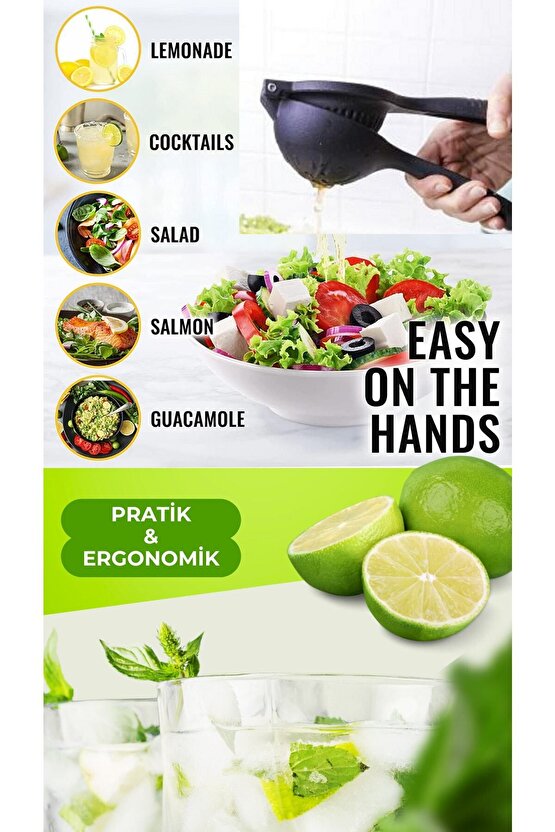 Gerçek Döküm Narenciye Limon Sıkacağı Çok Amaçlı Limon Sıkacak