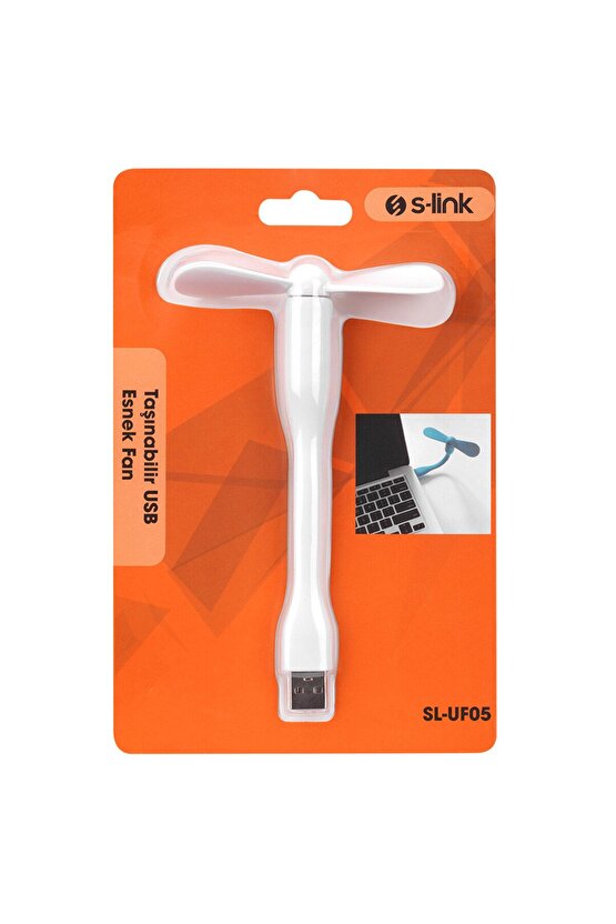 TAŞINABİLİR ESNEK BEYAZ USB MİNİ FAN SL-UF05 (5162)