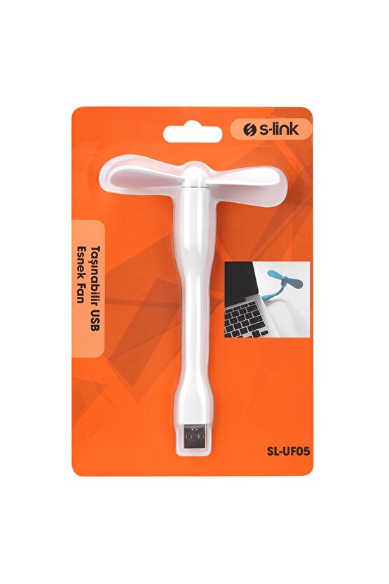 TAŞINABİLİR ESNEK BEYAZ USB MİNİ FAN SL-UF05 (5188)